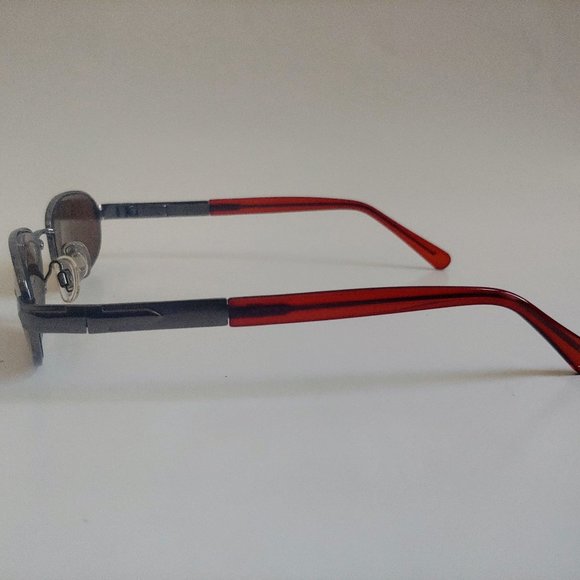 NWT Vintage 90's Nickel Rectangle Metal Sport Sunglass (S.Brown) - Picture 2 of 4